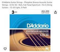 D'Addario Guitar Strings - Phosphor Bronze