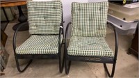 Two Metal Patio Chairs