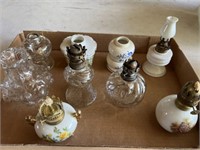 Flat of Miniature Oil Lamps
