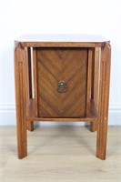 MID CENTURY ENDTABLE WITH CUPBOARD