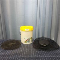 3pc (2) wire minow buckets (1) plastic