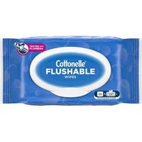 NEW - 42 cottonelle flushable wipes. Pack of 6 .k.