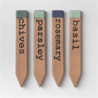 New 4pk Stoneware Herb Marker - Smith &