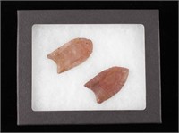 Paleo Fluted Clovis Point Pair 15,000-10,000 B.P.