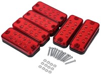 Acouto 6pcs 8 LED Truck Trailer Side Marker