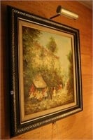 framed oil painting, signed