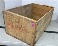 Wooden Apple Box. 12" x 18" x 11" deep.