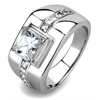 High Polished 2.00ct White Sapphire Ring