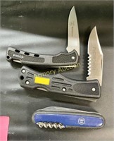 3 WESTINGHOUSE FOLD UP KNIVES