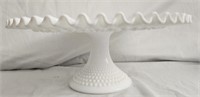 Vintage Hobnail Milk Glass Cake Stand