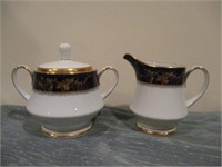 Noritake Legacy cream and sugar .