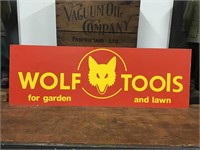 Wolf Tools Tin Sign