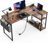 Small Computer Desk with Power Outlets