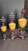 Ornate Ceramic and Wood Statues