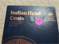 1857-1909 Indian Head Head Cents in Whitman Album