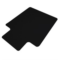 Black 35.5 in. W X 47.5 in. L PVC Office Chair Mat