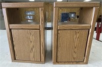 2 Pressed Wood Side Tables