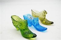 (3) Vintage Glass Slippers ~ Daisy & Button &