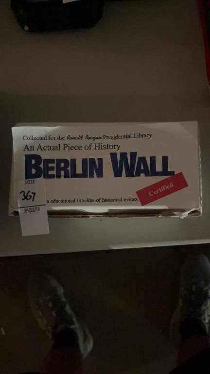 Certified Piece of The Berlin Wall