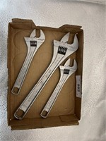 CHANNELLOCK CRESCENT WRENCHES, 2)8" & 12"
