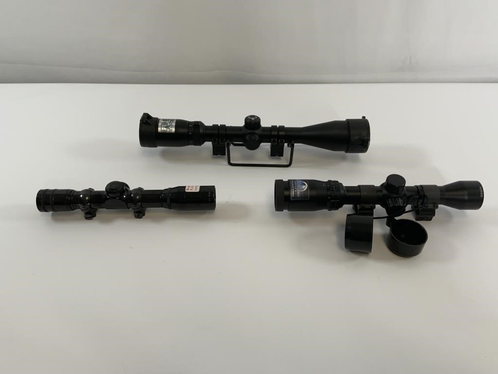 Scope lot - 3 scopes with rings - Burris mini 6X,