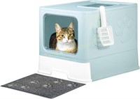 Upgrade Cat Litter Box  Anti-Splashing Pan