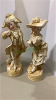 Bisque china figurines - Gilded Victorian.