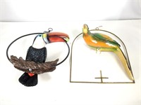 (2) Tropical Bird Hangings