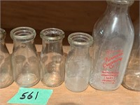 Misc. Milk Jars and Crate