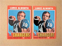 2 1971 Topps Lance Alworth Cards #10