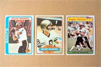 3 Archie Manning Topps Cards 1978 1980 1981 Action