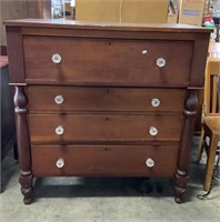 Antique Solid Wood Dresser, Vintage Drawer Pulls.