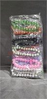 Bead bracelets. Pack  of 10.