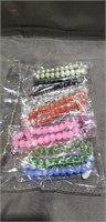 Bead bracelets.  Pack of 10 individually wrapped