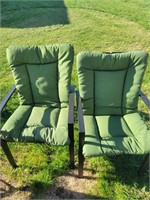 Pair of Metal Chairs w/ Cushions