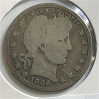 1908 Barber Quarter