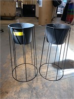 LOT OF 2 PLANT STANDS
