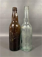 Vintage Embossed Pabst & Schlitz Beer Bottles