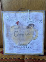 Rise and shine wooden sign