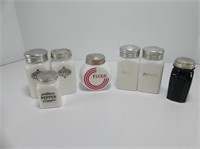 MILK GLASS & OTHER SHAKERS