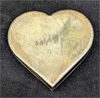 Vintage Heart Shaped Silverplate Trinket Box