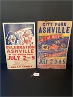 2 Ashville 4th of July Posters