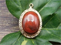 BRECCIATED JASPER PENDANT ROCK STONE LAPIDARY SPEC