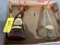 George Dickel Old Forester vintage liquor bottles