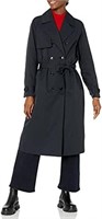 The Drop Women's Noa Trench Coat, Black, 2X, Plus