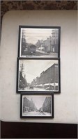 Three framed photos old Water Street, St. John's.