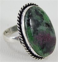 Ruby Zoisite Ring - Size 7 1/2