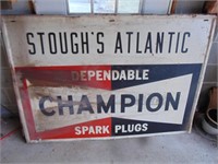 Champion Spark Plug metal sign