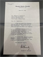 1968 Typed letter Robert F Kennedy signed