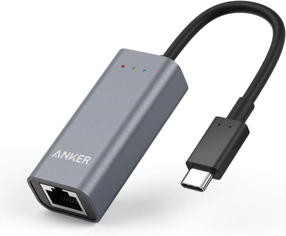 Anker USB C Ethernet Adapter  1-Gigabit  Gray